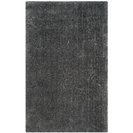 Flowers First 8 x 10 ft. Luxe Shag Hand Tufted Rug, Grey - Large Rectangle FL1909655